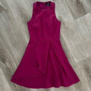 Adelyn Rae Fit and Flare magenta Cocktail Dress